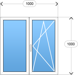 Двухстворчатые окна